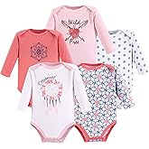 Yoga Sprout Cotton Bodysuit, 5 Pack, Dream Catcher, 3-6 Months