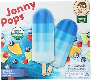 Jonnypops, Frozen, Pop Blue Wave Organic, 14.8 Fl Oz