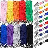 Wesnoy 1000 Pack Bulk Lanyards for ID Name Badges Holder Flat Lanyards with Clip for Office School Accessories(Multi Color)