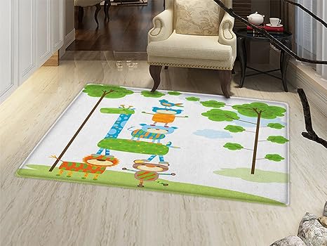 Amazon Com Smallbeefly Nursery Bath Mats Carpet Funny Cute
