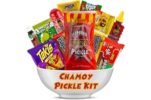 Ricos Original Jumbo Chamoy Pickle Kit, Mexican Candy Mix Ready to make the Famous TikTok Trend, Includes Original Jumbo Dill Pickle, Baby Lucas, Lucas Gusano, Skwinkles Salsaghetti, Tajin & Pulparindo by LookOn