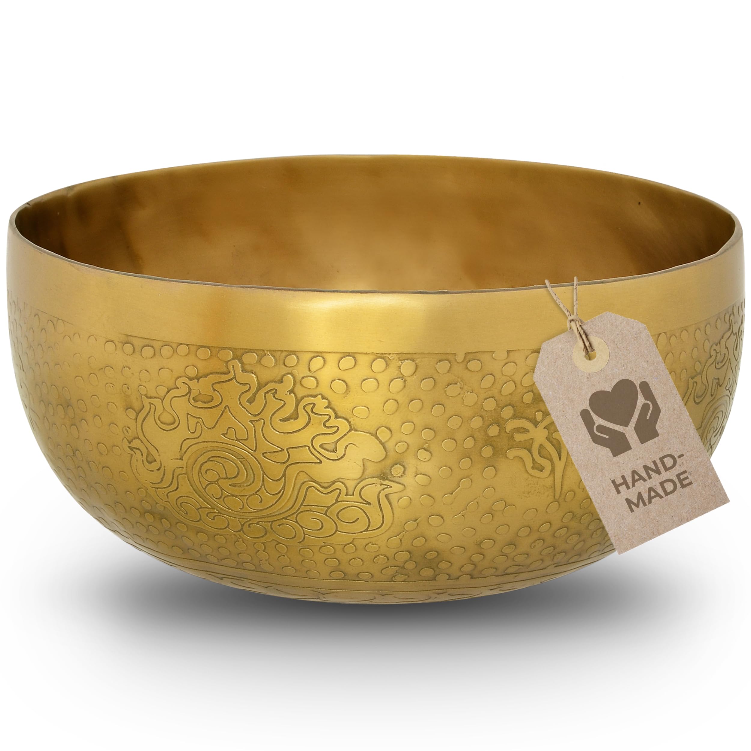 Tibetan Singing Bowl Flower of Life for Yoga, Meditation and Relaxation, Diameter 20 cm, 1,100 g, Matte Surface, Traditional Handmade …