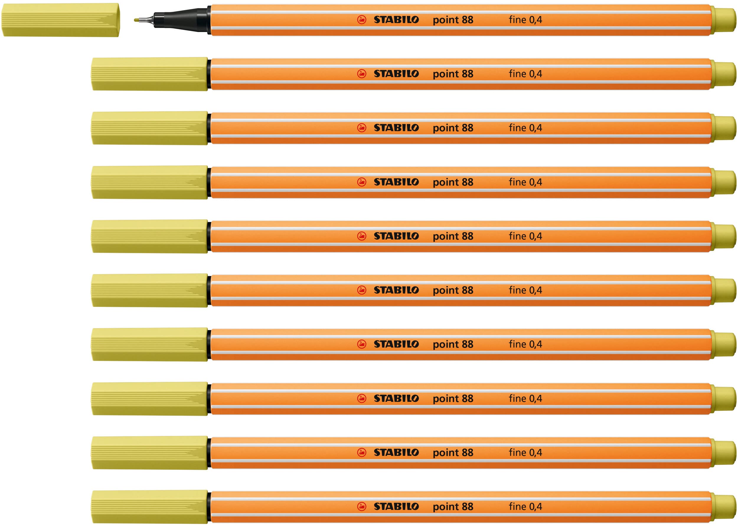 STABILO point 88 - Fineliner - Pack of 10 - Mustard