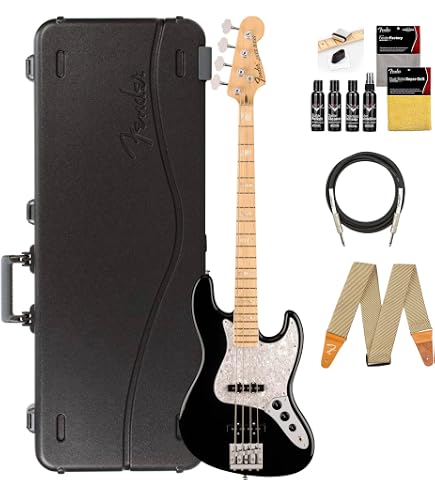 Amazon.com: Fender American Ultra II Jazz Bass - Ultraburst Bundle