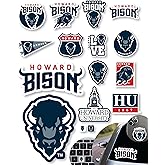 Howard University Stickers for Gift, Car, Water Bottle, Laptop, and Phone for HU Football Fans and Graduates (Howard Bison)