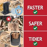 Spares2go Kindling Splitter Log Wedge 3kg Heavy Duty Cast Iron view 2
