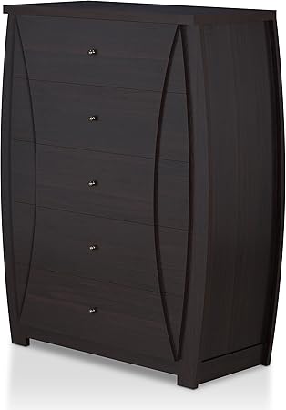 Amazon Com Iohomes Tanyana Contemporary 5 Drawer Rounded Body