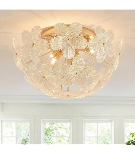Canarm 2-Light Flush Mount Ceiling Fixture – Set Of 2, Brushed Pewter With Alabaster Glass, 12" Diameter