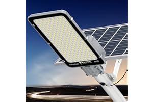 BUYTHA 2000W Solar Street Lights Outdoor, LED Solar Outdoor Lights Waterproof, Dusk to Dawn Solar Powered Flood Lights with Remote Control for Outside Lighting