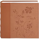 Golden State Art Photo Album holds 4x6 200 Horizontal Pictures with Memo Space, Leather Vintage Cover for Wedding Family Christmas(Brown)