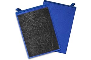 TOLDATLI Clay Mitt Auto Detailing 2 Pack, Fine Grade Microfiber Car Clay Bar Mitt, DIY Detail Tool & Kit Car Detailing Alternative (Blue)