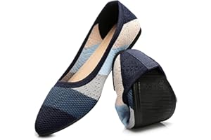 HEAWISH Women’s Ballet Flat Flats Shoes Comfortable Mesh Pointed Toe Slip On Dress Shoes