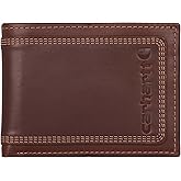 Carhartt Men’s Leather Triple Stitch Wallet, Durable Full-Grain Leather Bifold, Trifold & Rodeo Styles, Gifts for Men