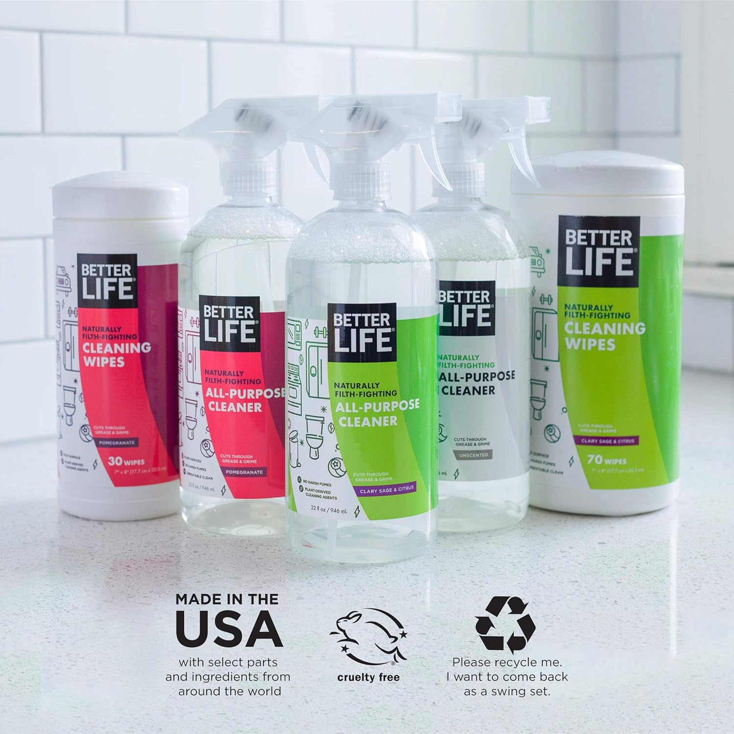 Better Life Natural All-Purpose Cleaner, Safe Around Kids & Pets, 32 Fl Oz (Pack of 2), 2409C: Health & Personal Care