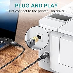 KRORAS USB 2.0 Printer Cable 25 feet, USB Type A