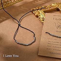 SANNYRA I Love You Morse Code Bracelet, Best Friend