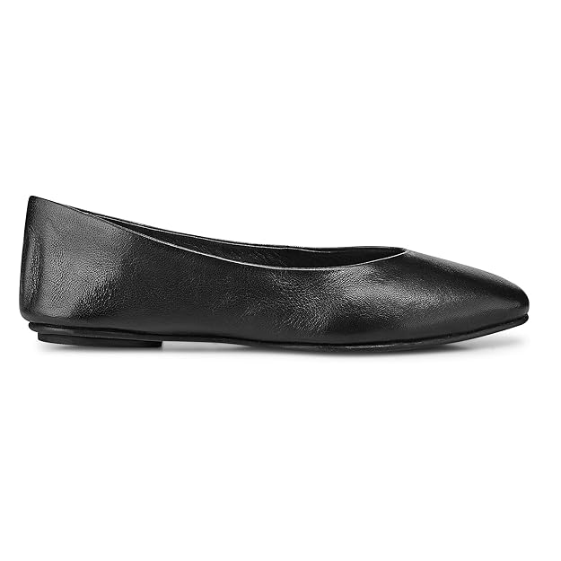 Another A Damen Damen Leder Ballerina, Schlupf Ballerinas in Schwarz mit Flexibler Laufsohle