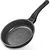 MICHELANGELO Nonstick Frying Pan - 8-Inch Non Stick Small Frying Pan with Silicone Handle | Easy to Clean, All Stovetops Compatible, Durable for Use