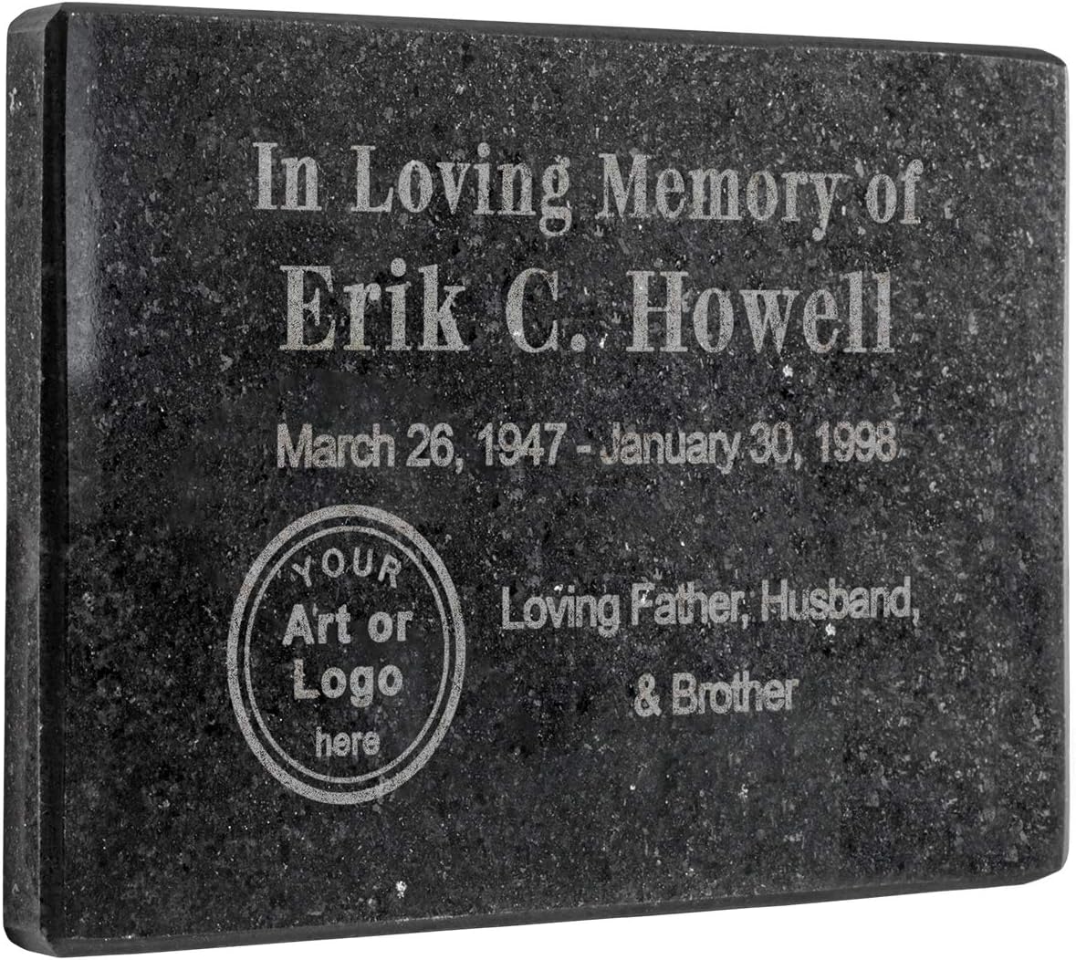 Hardscaping Materials - PlaqueMaker Personalized Granite Stone - Add Your Own Text and Artwork. Can Be Used as a Memorial, Garden Stone, Dedication Sign, Directional Sign, or Sympathy Gift (6 x 4 x 0.4)