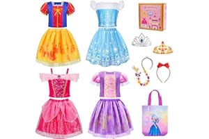 Meland Princess Dress Up for Girls - Dress Up Clothes for Girl Age 3-8 Year Old, Gift Idea for Birthday Christmas