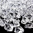 CYS EXCEL Acrylic Clear Crushed Ice Vase Fillers (Approx. 180-190 PCS, 3 Cups) Plastic Crushed Rock Gems for Arts & Crafts Table Scatter