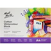 Mont Marte Cotton Watercolour Paper Block A4 (12 Sheets) 300gsm