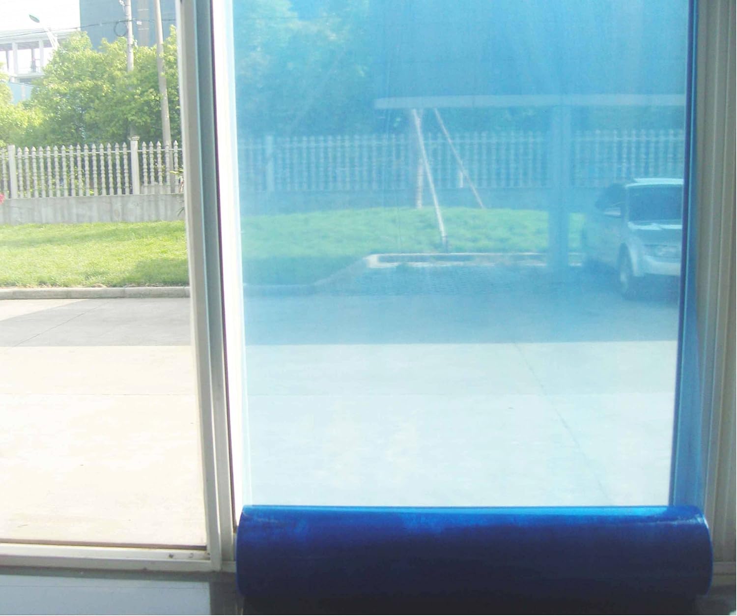 PLATINUM WINDOW/GLASS MASKING PROTECTIVE FILM BLUE 600mm x 100M BLUE