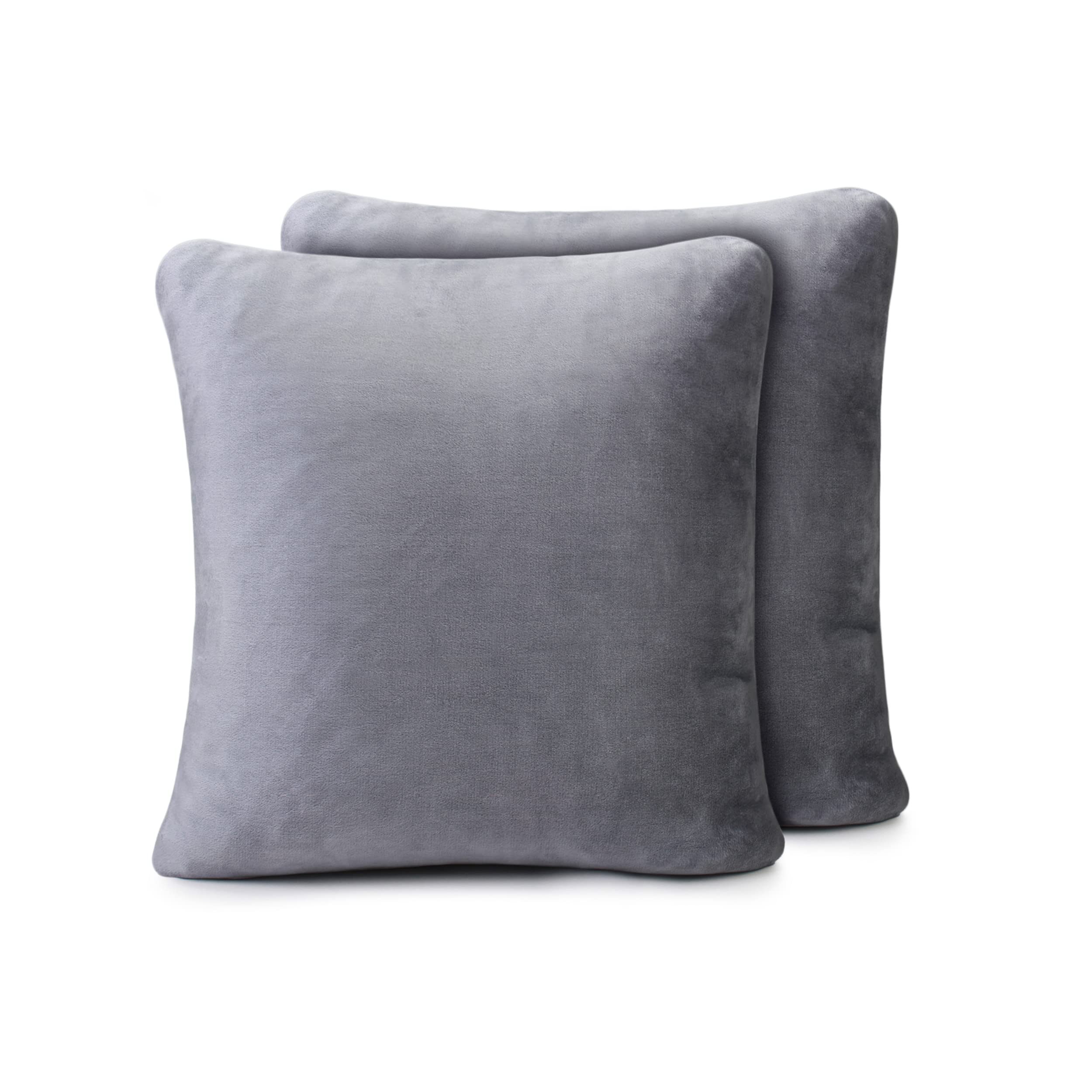 Amago - Cushion Cover Set of 2, Cashmere Feeling, 50 x 50 cm - Anthracite — image 1