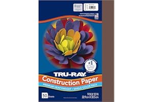 Tru-Ray® Construction Paper, 50% Recycled, 9" x 12", Dark Brown, Pack Of 50