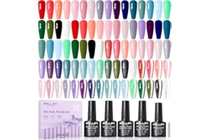 GELLEN 24pcs Gel Polish Set, 20 Colors UV Gel Nail Polish Red Blue Green Hema TMPTA TPO 3-free with Base Coat and Glossy Matte Cateye Top Coat, All Seasons NailGel for Christmas Gift Women Girls