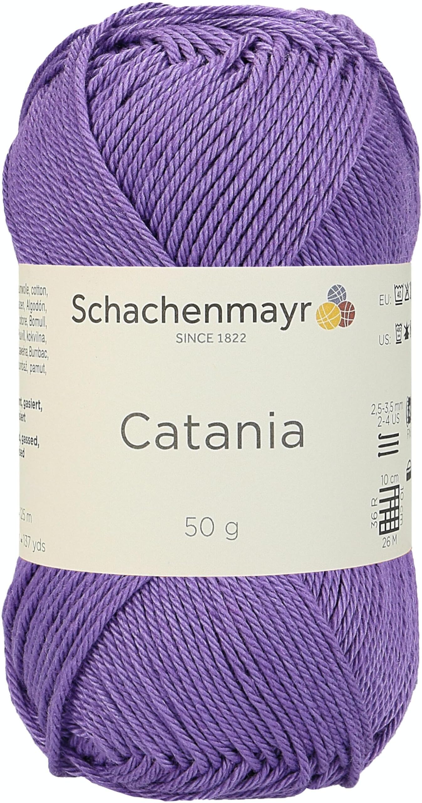 Schachenmayr Catania Hand Knitting Wool/Yarn Cotton, 11.5 x 6 cm, violett, 11,5 x 5,2 x 6 cm — image 1