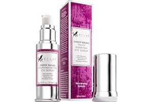 Eclat Skincare Eye Serum with Hyaluronic Acid - Hydrating Formula for Wrinkles, Fine Lines, Crow’s Feet & Eye Bags – Lightweight Serum for Dark Circles and Puffiness – Firming & Brightening 0.5 fl oz
