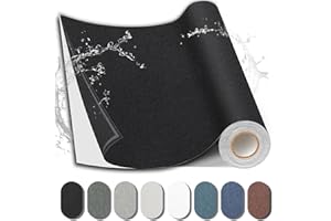 Shagoom Fabric Repair Patch, Fabric Large Repair Tape, Self-Adhesive Fabric Patches for Furniture, Sofa, Car Interior, Shoes, Hand Bag, Clothing (Black, 3.5X79 Inch)