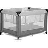 Dream On Me Zazzy Portable Baby Playard with Bassinet, Travel Carry Bag | Converts from Bassinet to Playard, For Infants &amp; Toddlers, Quick Fold &amp; Compact for Indoor, Outdoor &amp; Travel, ASTM, Gray