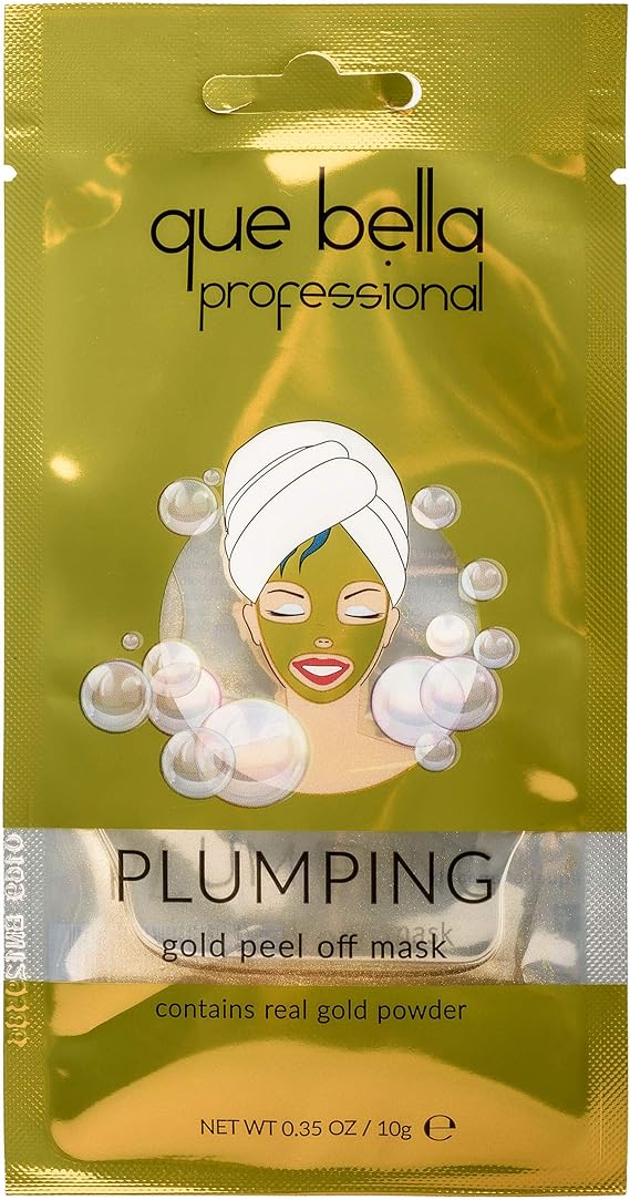 Que Bella Beauty Professional Plumping Gold Peel Off Face Mask Amazon