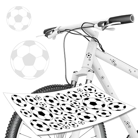 style4Bike Fussball WM EM Fahrradaufkleber Set für Fahrrad Bälle Fussbälle Sticker