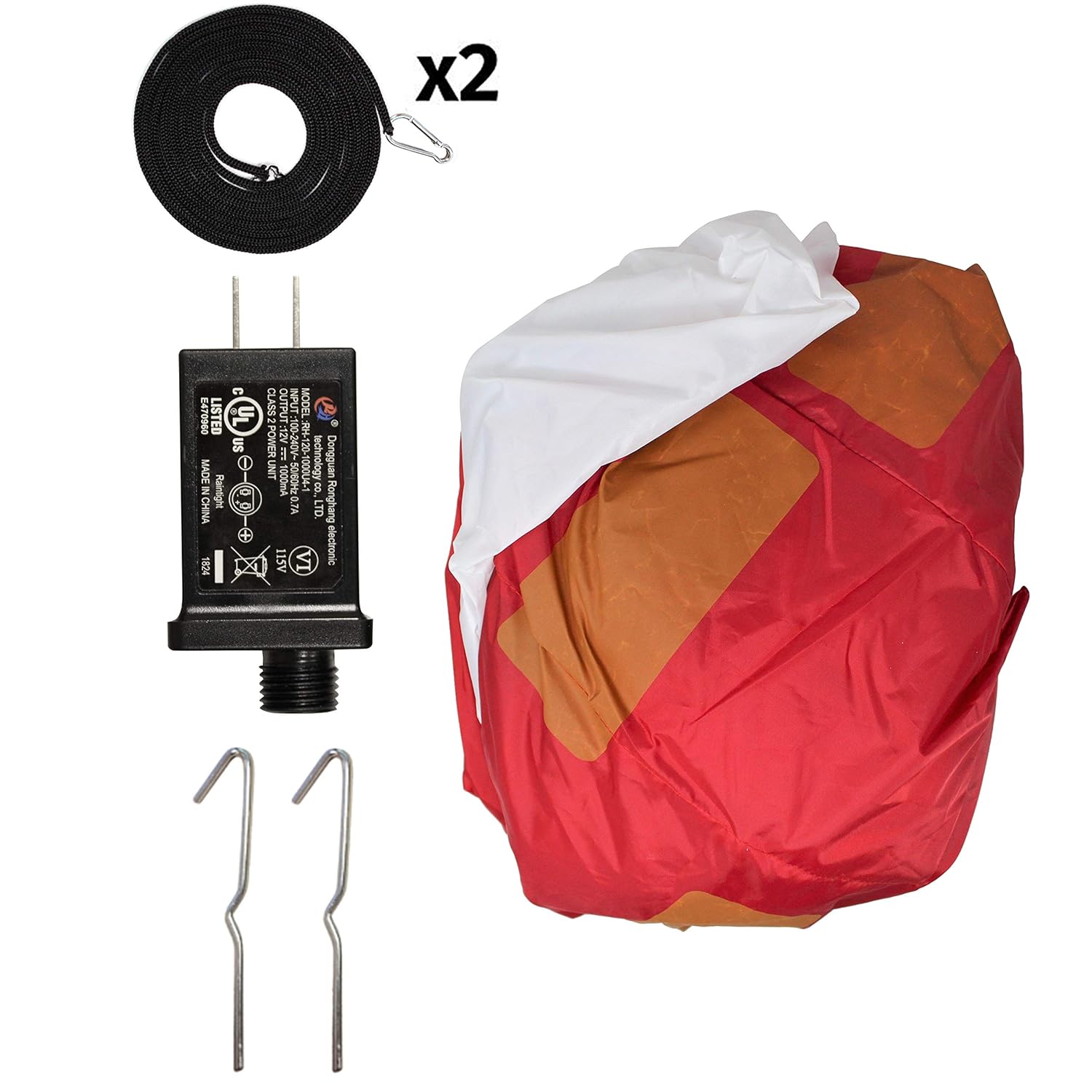 Joiedomi 4 Foot Inflatable Santa Claus LED Light Up Christmas Xmas Inflatable Rooftop Santa Claus Carry Gift Bag for Blow Up Yard Decoration, Indoor Outdoor Garden Christmas Decoration