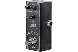 Pocket Metal Guitar Pedal, AKLOT Electric Effects Pedals Distortion Sounds Mini Single Type DC 9V True Bypass