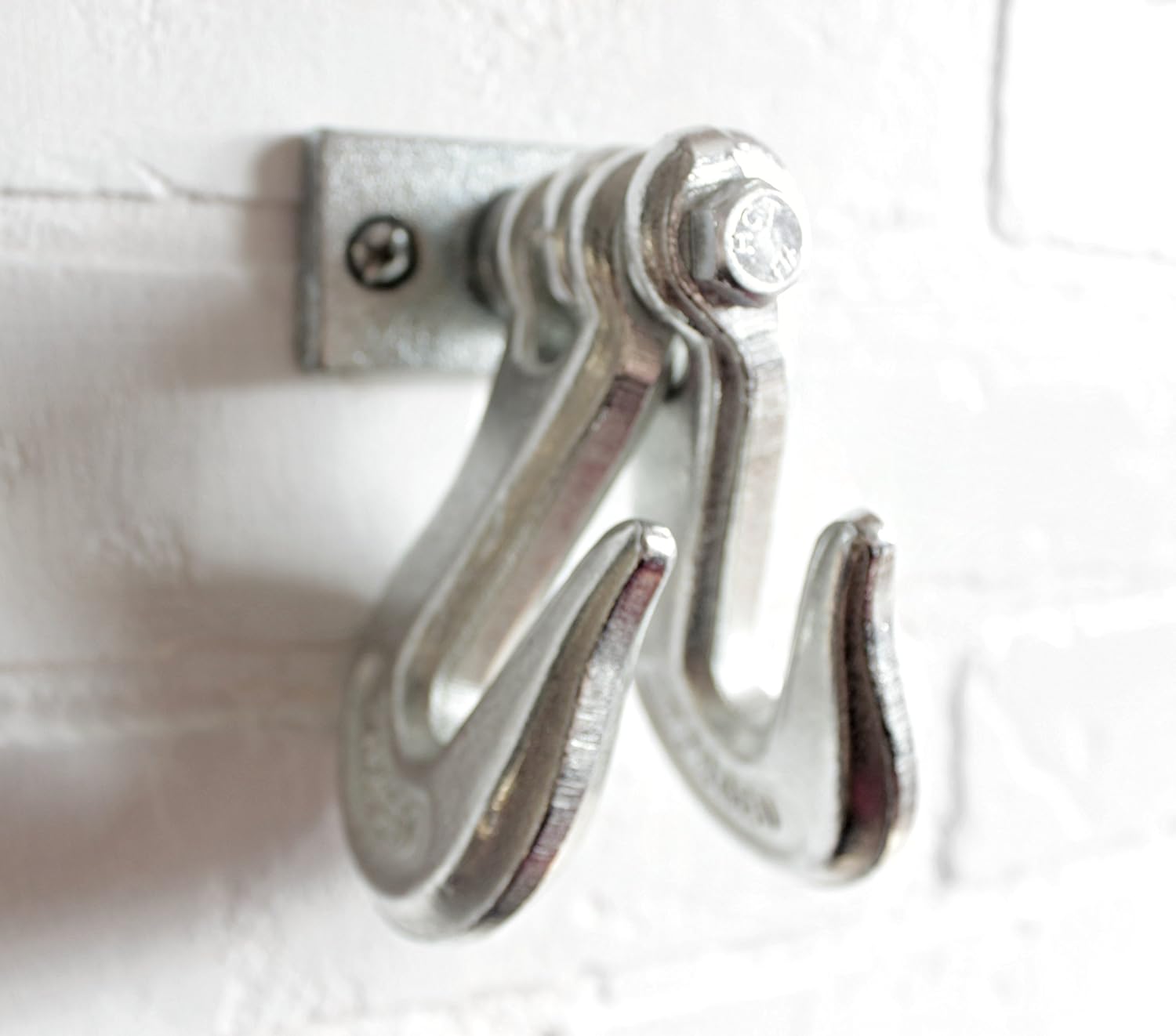Double Galvanized Industrial Pipe Hooks, Nautical hook, towel hook
