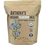 Anthony's Organic Flaxseed Meal, 2.5 lb, Gluten Free, Ground Ultra Fine Powder, Cold Milled, Keto Friendly