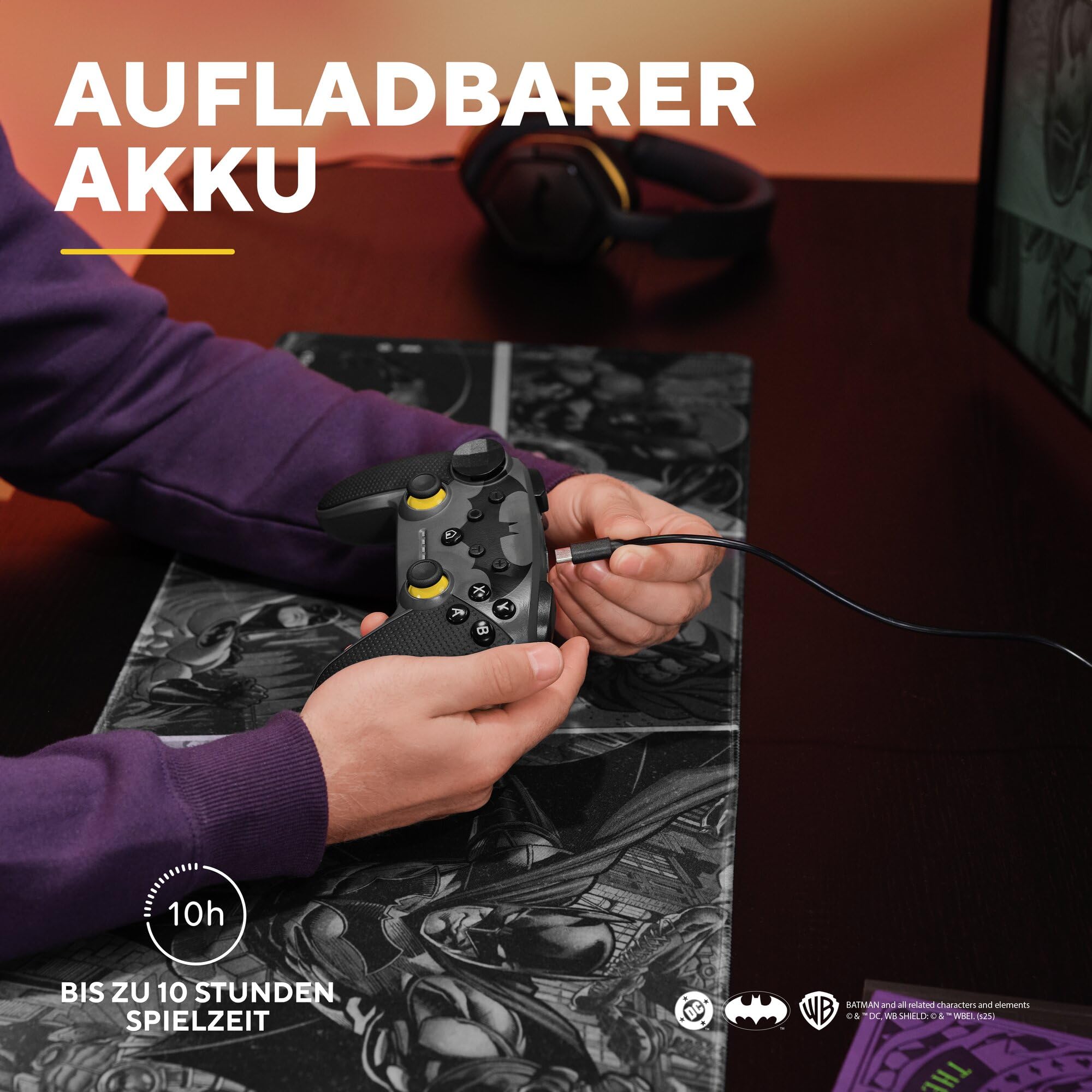 GXTrust 542BM Muta PC & Nintendo Switch Controller Kabellos, Bluetooth/RF/USB, 75% Recycelten Materialien, Aufladbare Batterie, Wireless Gamepad für Computer, Switch OLED/Lite, Android 6