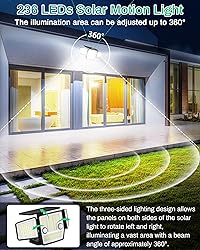 HAARAY Solar Light Outdoor Waterproof Motion Sensor