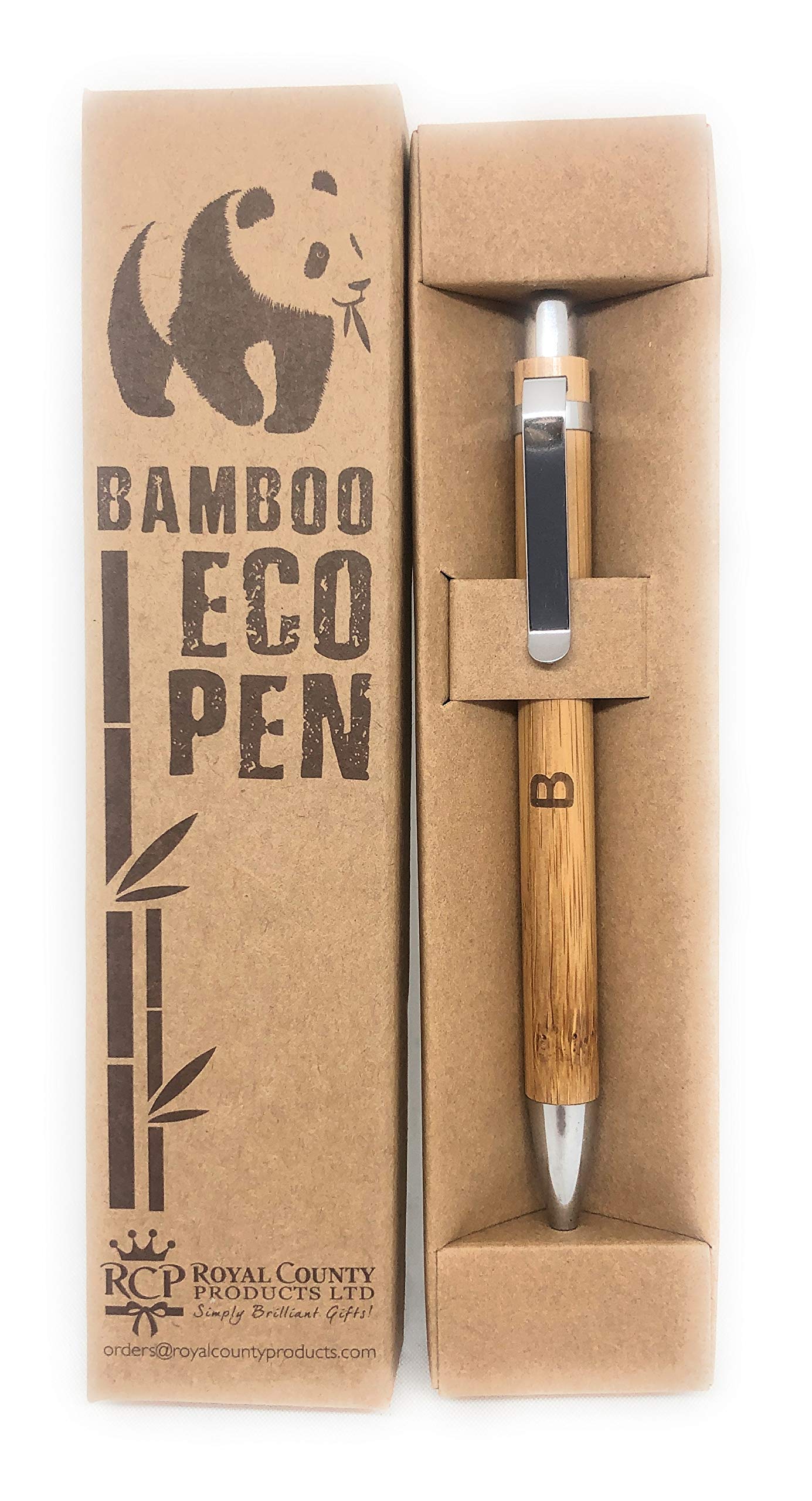 Royal County Personalised Bamboo Pens - Eco Friendly - B