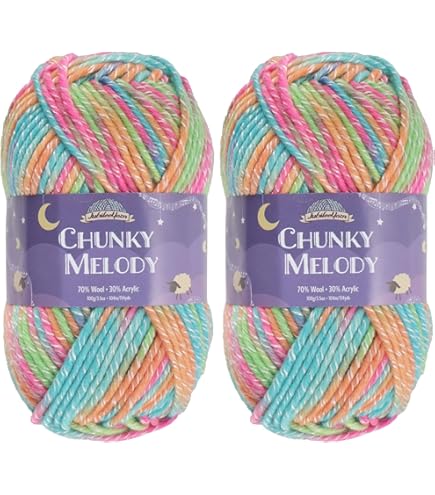 Amazon.com: YarnArt Heritage Medium Weight Variegated Wool Yarn