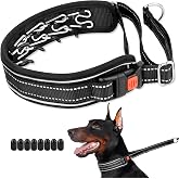 Mayerzon Martingale No Pull Dog Collar, Reflective Walking Collar for Large | Medium Dogs Pitbull Belgian Malinois Doberman that Pull, Anti Pull Dog Collar with Buckle for Training Hunting (Black, M)
