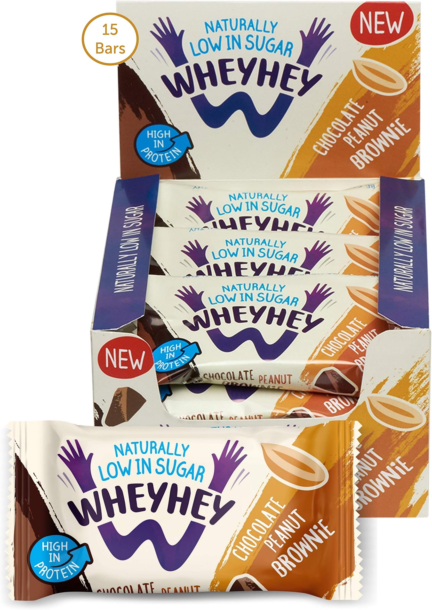 Wheyhey Chocolate Peanut Brownie [40g] x 15