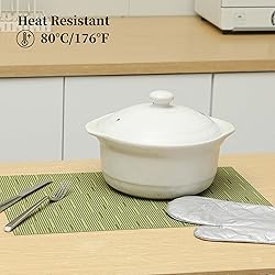 Leetaltree Pea Green Placemats Set of 6 - Heat