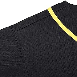 DEHANER Plain Black Baseball Jersey for Men Women