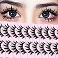 10 Pairs Anime Cosplay Lashes Spiky Manga Style Lashes Janpanese 16mm Extension Natural Manhua Doll Eye Lashes Halloween/Party Makeup Look by AUGENLI (A3)