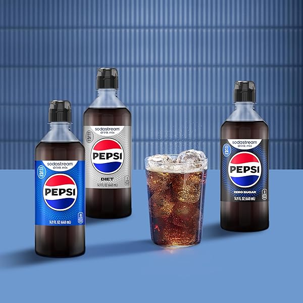 SODASTREAM® PEPSI® ZERO SUGAR NEW POUR BOTTLE BEVERAGE MIX 14.9 FL OZ (PACK OF 4)